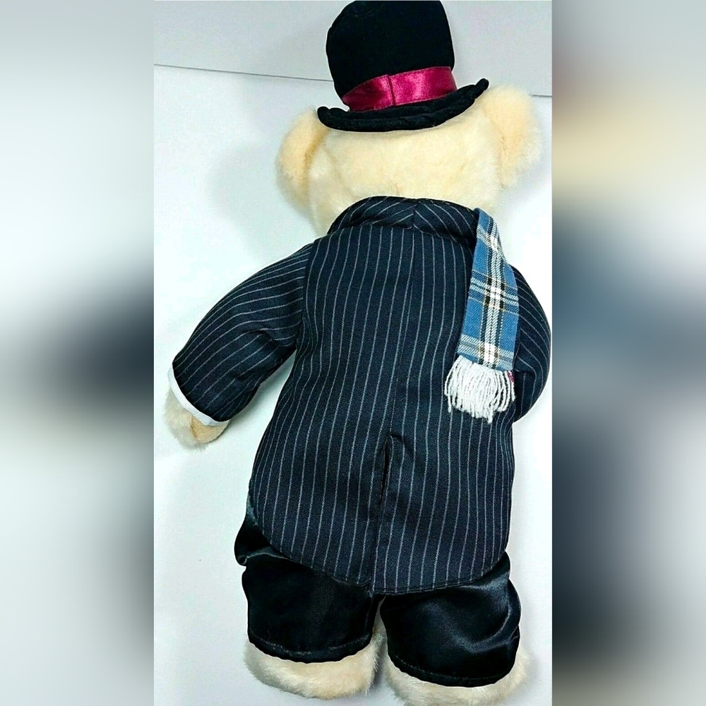 Cherished Teddies Preacher in suit, hat scarf, red book Teddy Bear Plush 18" - Picture 7 of 8